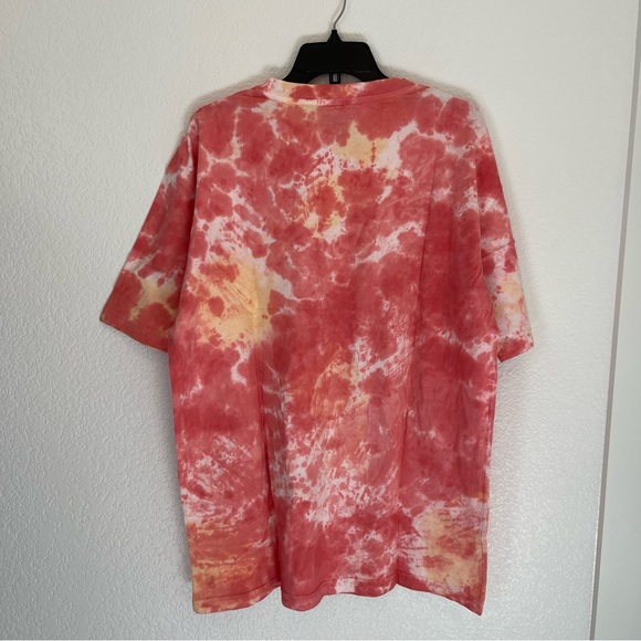 NWT MARKET LOOK AT THE BRIGHT SIDE SMILEY PINK TIE DYE TEE SZ S M L XL 2XL - Picture 4 of 6